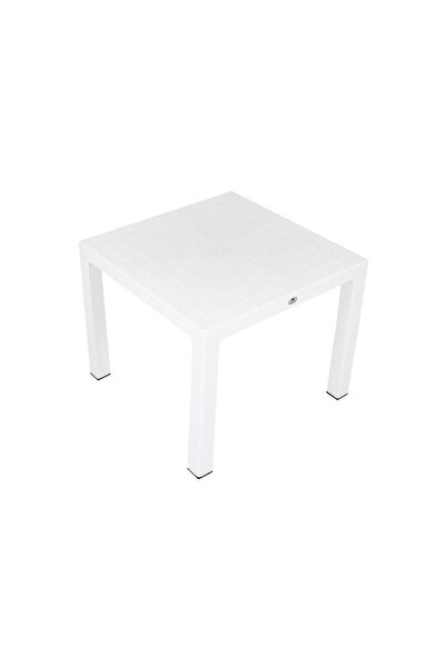 Mandella 90x90 Elit Rattan Masa BEYAZ