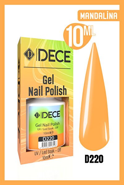 d dece Kalıcı Oje Uv Led D220 (TURUNCU SERİSİ) 10ml