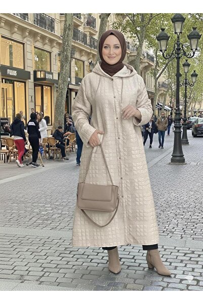 Butik büyük beden İnce Kapitone Kap