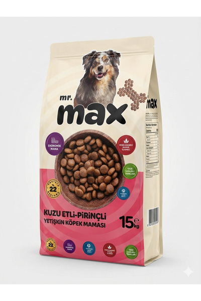 Mr.Max Kuzu Etli Köpek Maması 15 Kg.