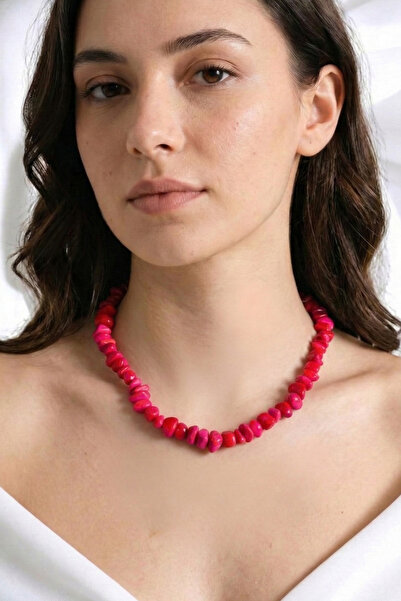 PETEK AKSESUAR قلادة الشاطئ من الحجر الطبيعي اليشم