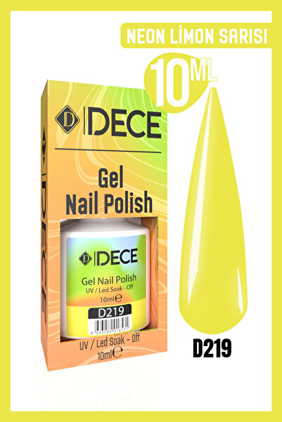 d dece Kalıcı Oje Uv Led D219 (NEON -SARI SERİSİ) 10ml