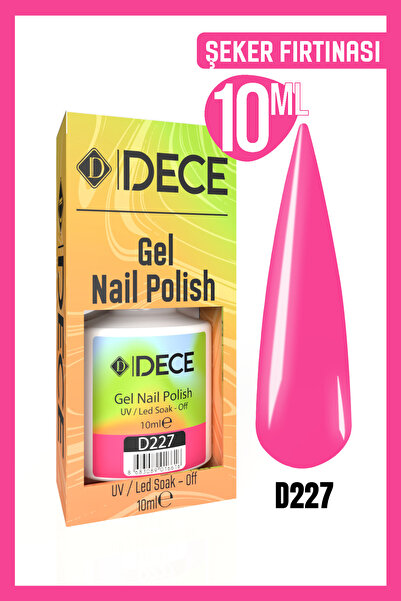 d dece Kalıcı Oje Uv Led D227 (NEON - PEMBE SERİSİ) 10ml