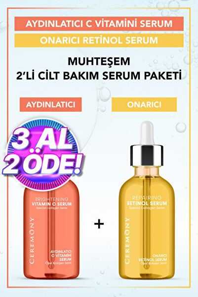 Ceremony Onarıcı Retinol + Canlandırıcı C Vitamini Cilt Bakım Serumu 30 Ml