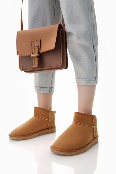 Nesil Shoes Cizme de damă Ypr 7391 din piele intoarsa maro, cu interior din s...