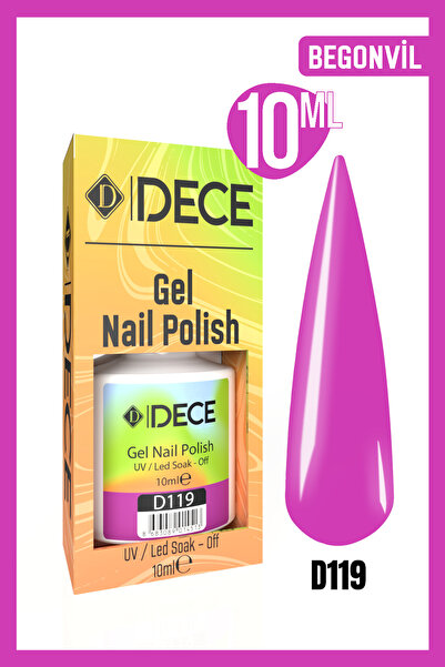 d dece Kalıcı Oje Uv Led D119 (MOR SERİ) 10ml