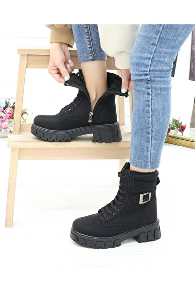 Twingo 7647 Crna Sa krznom Protivklizni đon Žene Čizme za sneg