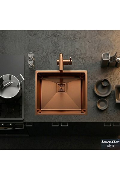 LAVELLO STYLE Elegante 4454-rg 40×50 Cm Pvd Kaplama Bakır Renk Paslanmaz Çeli...