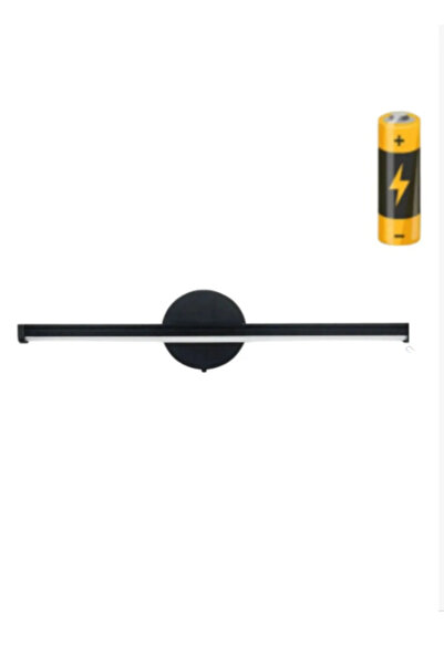 retro home design GÜNIŞIĞI RENGİ - SİYAH KASA Kablosuz Ledli Pilli 32cm Aplik...