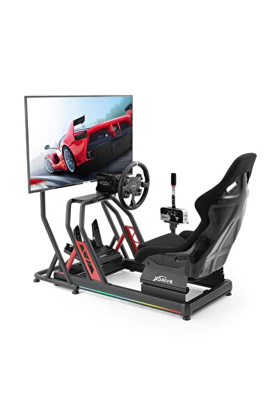 XDrive RGB Alüminyum Yarış Simülatörü Kokpiti ve F1 Koltuğu Bs02