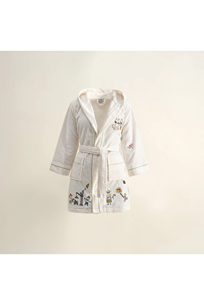 Ecocotton Halat de baie Carnaval Unisex pentru copii 100% bumbac organic brod...