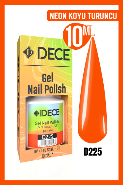 d dece Kalıcı Oje Uv Led D225 (NEON SERİSİ) 10ml