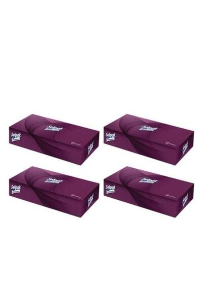Selpak علبة مناديل إضافية 80 ورقة 4 عبوات