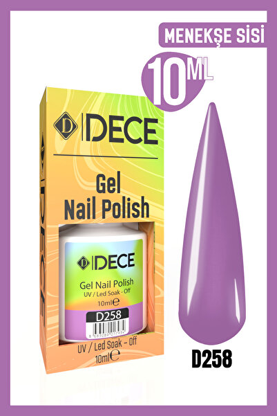 d dece Kalıcı Oje Uv Led D258 (MOR SERİSİ) 10ml