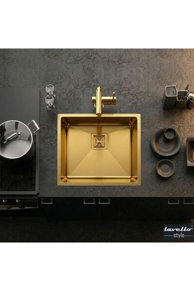 LAVELLO STYLE Elegante 4454-rg 40×50 Cm Pvd Kaplama Altın Paslanmaz Çelik Mut...