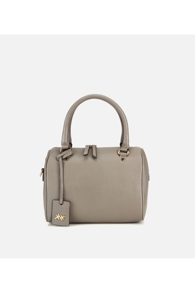 Hotiç Kadın Deri Vizon Fermuarlı Omuz Çantası