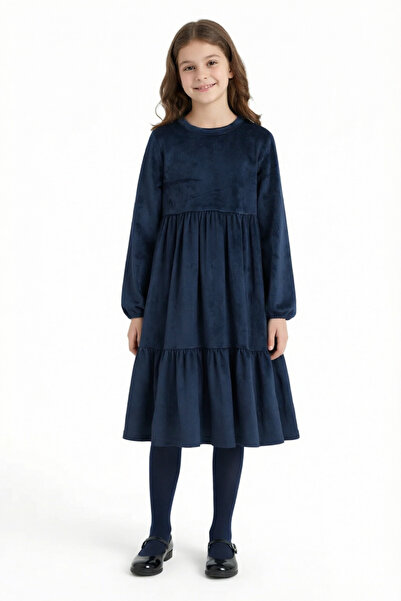 Angel&Co. Girls Clothing Βελούδινο Μίντι Φόρεμα για Κορίτσια