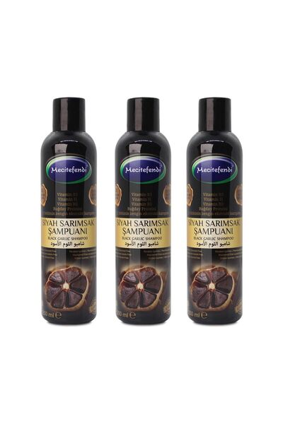 Mecidefendi Mecitefendi 250 Ml 3-Pack Black Garlic Shampoo