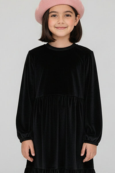 Angel&Co. Girls Clothing Βελούδινο Μίντι Φόρεμα για Κορίτσια