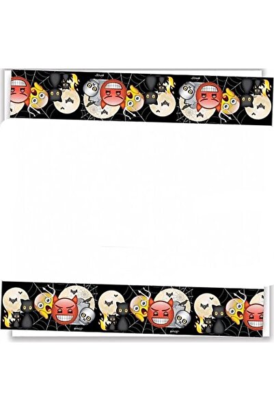 partidolu Halloween Themed Emoji Horror Party 120X180 cm Plastic Tablecloth 1...