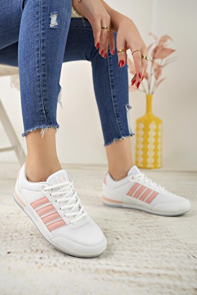 Liger 7218 Білий пудровий Memory Foam жіночі спортивні кросівки