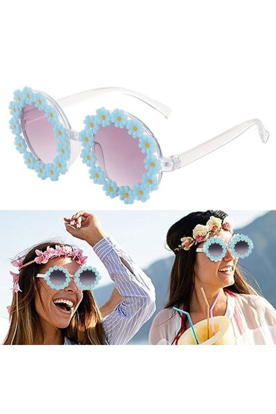 partidolu نظارات الحفلات ذات طابع ديزي، لون أخضر مائي، قطعة واحدة هاواراترو