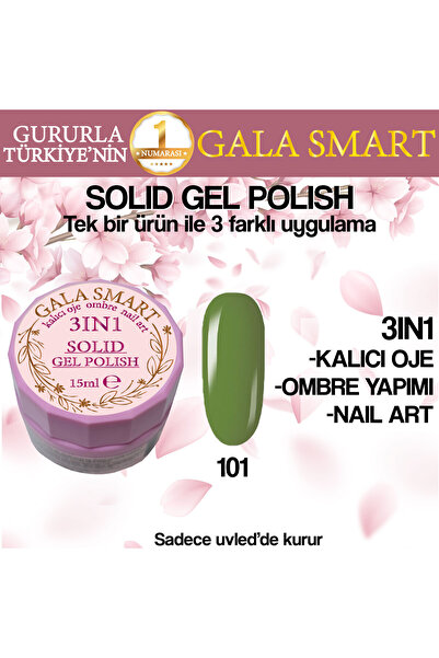 gala smart Kalıcı Oje Yeni Nesil Solid Gel Polish 3 in 1 NO:101