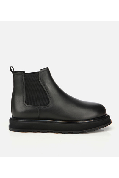 Hotiç Erkek Deri Kahverengi Lastik Detaylı Chelsea Bot
