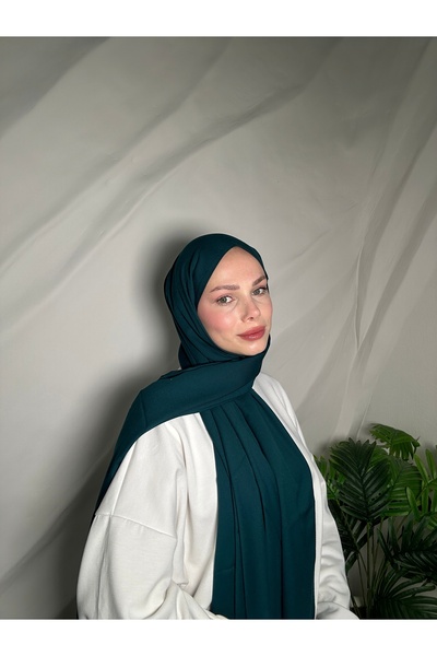 Befahomes Petrol Mavisi Düz Renk Pamuksu Soft Şal