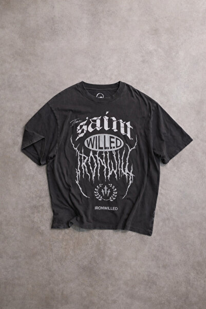 Overdrive Tricou oversize vintage „Saint Willed”.
