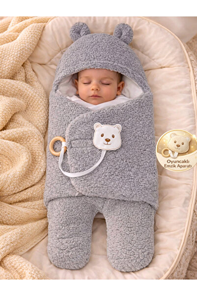 Tomuycuk Welsoft Pelüş Bebek Kundak Battaniyesi Ayaklı Uyku Tulumu | Kışlık K...