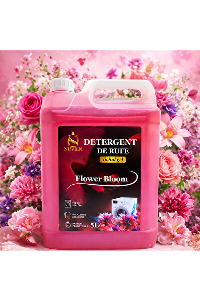OEM Detergent lichid rufe Flower Bloom, gel concentrat, 5L, parfum floral int...