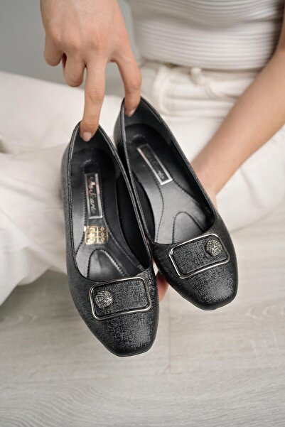 Nesil Shoes Desca 221 - حذاء نسائي بكعب نوفا أسود