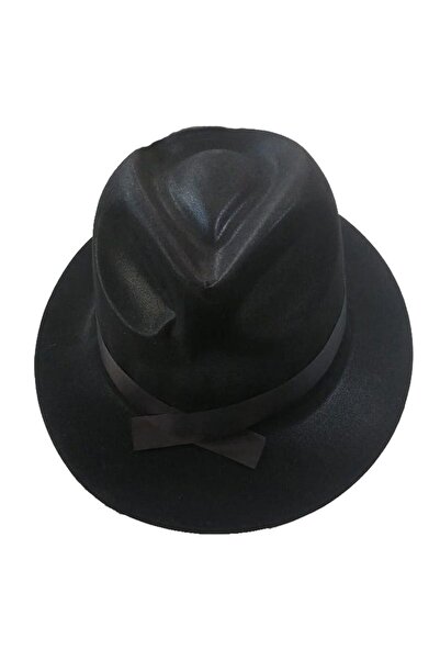 partidolu Пластмасова кадифена подплата, черна цвят, с колан, филцова шапка, ...