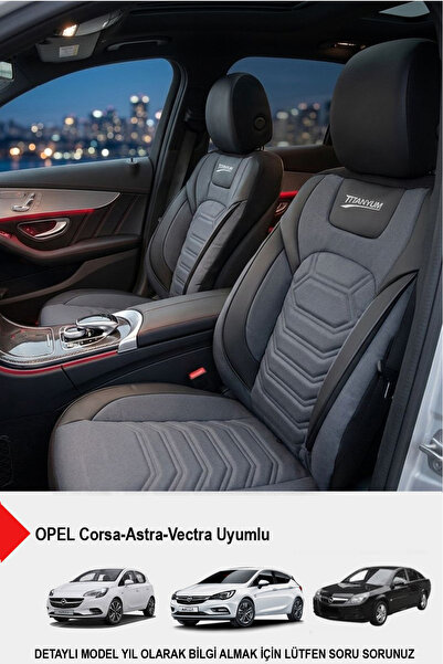 GM-DESIGN Titanium Series Luxury Linen Car Seat Cover (Opel Corsa-Astra-Vectr...