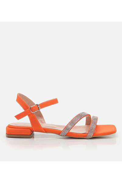 Hotiç Γυναικεία πορτοκαλί φλατ σανδάλια