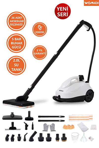 womidi SW618-D Çok Fonksiyonlu 28 Parça Buharlı Temizleyici Paspas - Buharlı ...