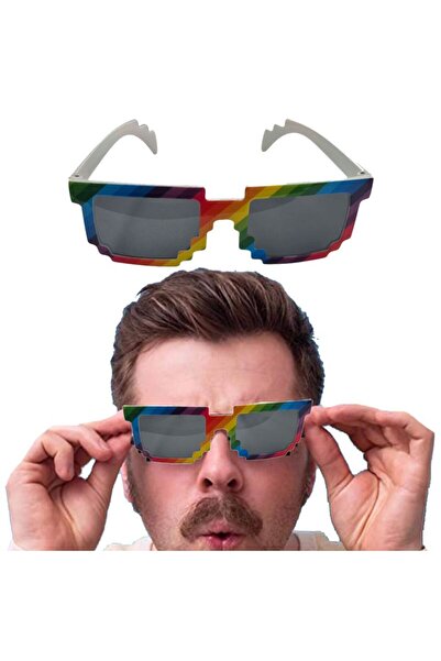 partidolu نظارات حفلات ديسكو ريترو بيكسل 80S 90S متعددة الألوان