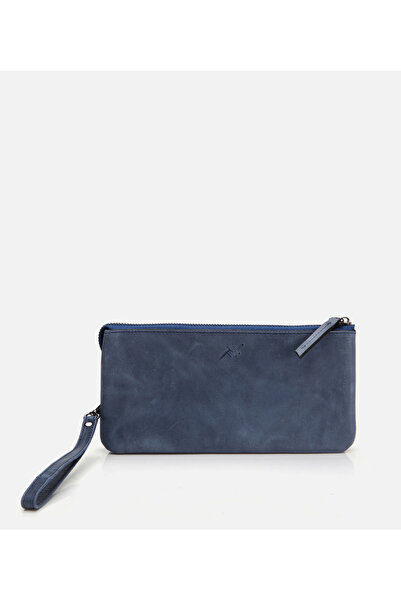 Hotiç Hakiki Deri Mavi Erkek Çanta