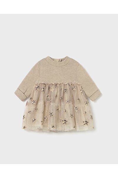 MAYORAL Newborn Kız Bebek Tüllü Ebise Bej
