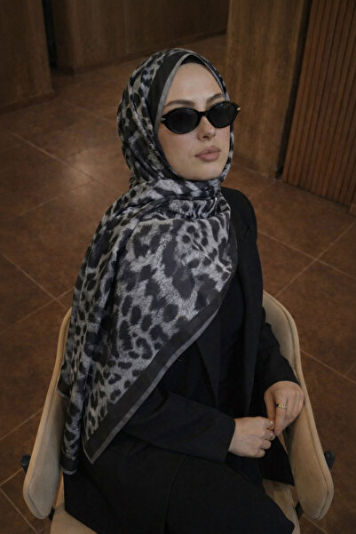 Daisy Polo Leopar Desenli Soft Şal