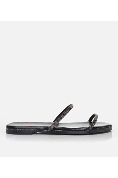 Yaya by Hotiç Γυναικείες μαύρες παντόφλες πεζών