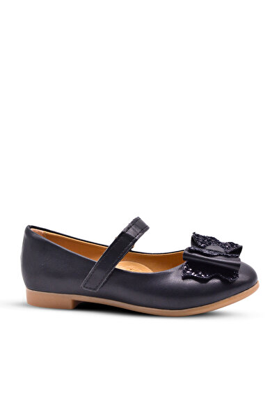 kids A more حذاء راقصة الباليه للفتيات بتفاصيل شريطية من برنسيسا باللون الأسود