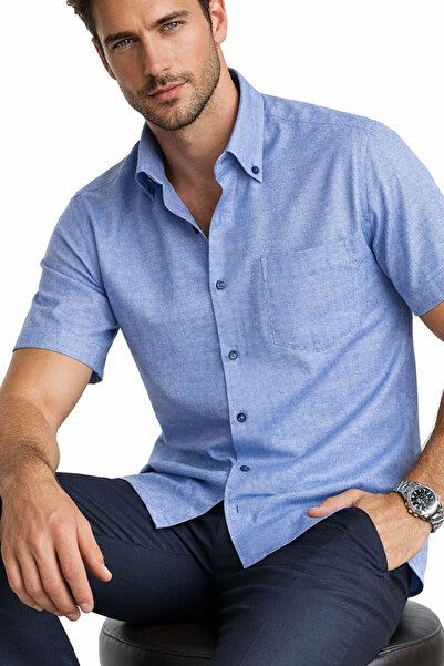 Varetta Muška kraljevsko plava košulja kratkih rukava, klasična kroj kragna, ...