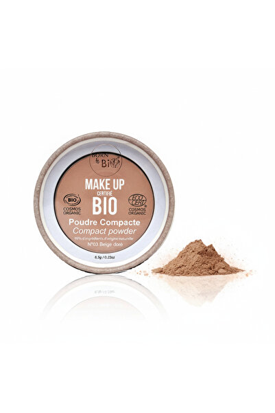 Born to Bio Poudre Compacte Bio – Matifiant & Fini Naturel - N°3 POUDRE BEIGE...