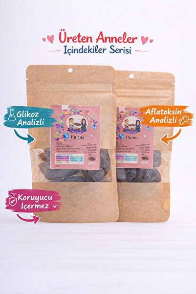 ÜRETEN ANNELER Hurma 200 gr (AFLATOKSİN-AĞIR METAL ANALİZLİ-GLİKOZ ŞURUBU IÇE...