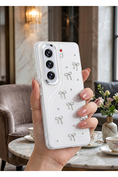 TechTrove غطاء شفاف عالي الجودة A+ متوافق مع هاتف تكنو كامون 40 برو، مزخرف بن...