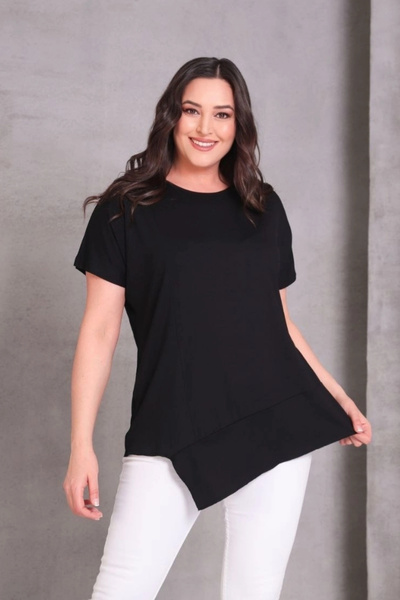 aytemas Ασύμμετρη Βασική Μπλούζα με Φούστα