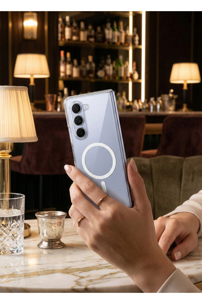 TechTrove Galaxy Z Fold 5 İçin Uyumlu Kamera Korumalı M-Safe Şarj Özellikli Ş...