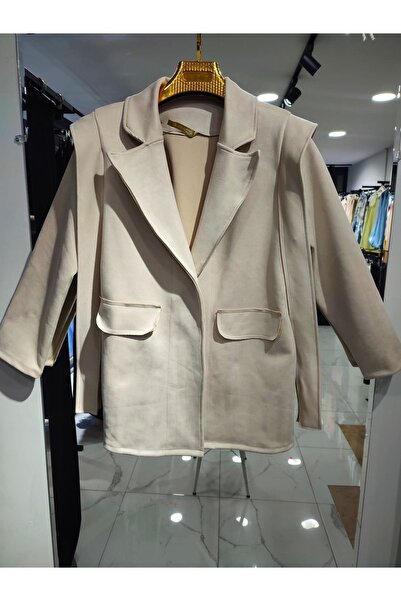 Butik سترة الموسم الجديد مع ربطة عنق من جلد الغزال وحزام